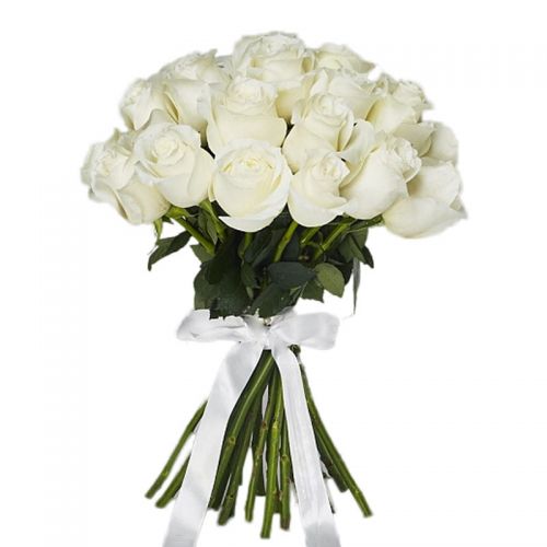 Заказать с доставкой 25 белых роз по Новороссийску