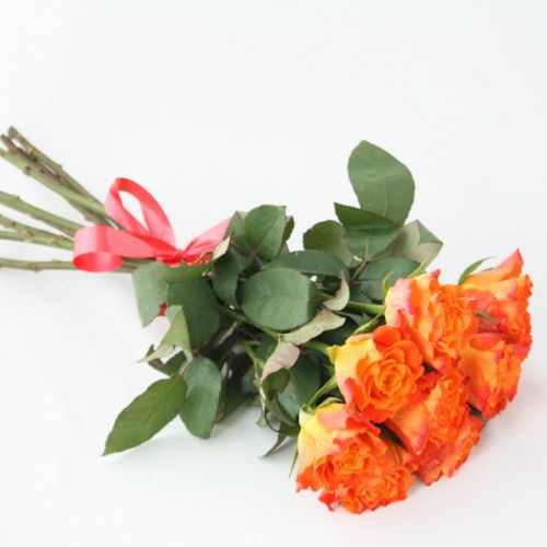 Заказать с доставкой 7 оранжевых роз по Новороссийску